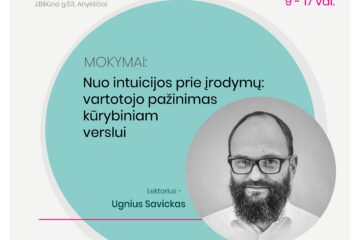 MOKYMAI | Nuo intuicijos prie įrodymų: vartotojo pažinimas kūrybiniam verslui
